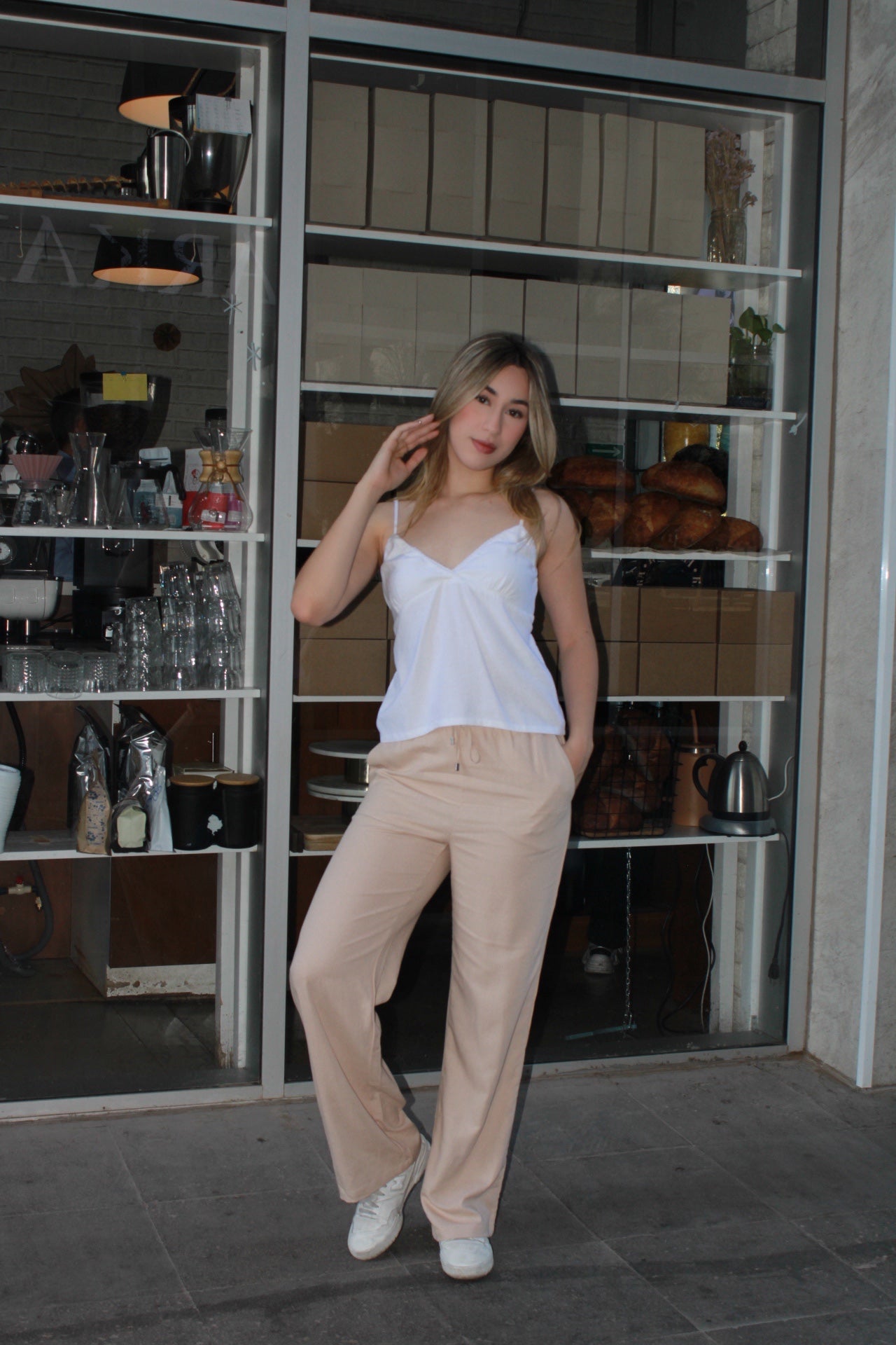 Blusa tirantes c encajito blanca #11107