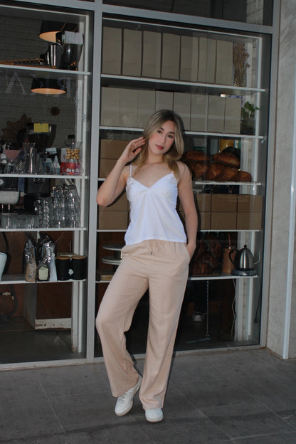 Blusa tirantes c encajito blanca #11107