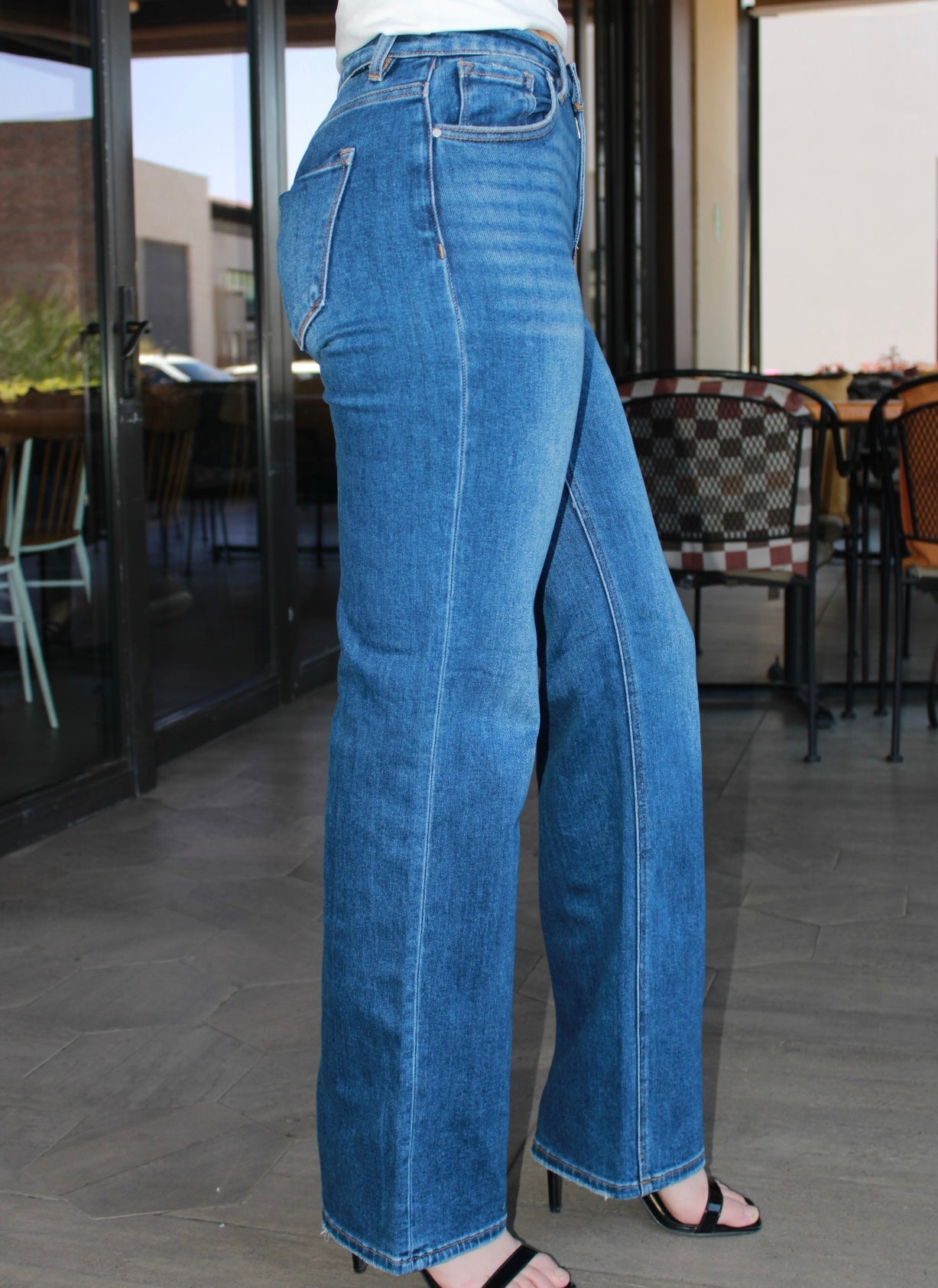 Jeans azul oscuro rectos #11301