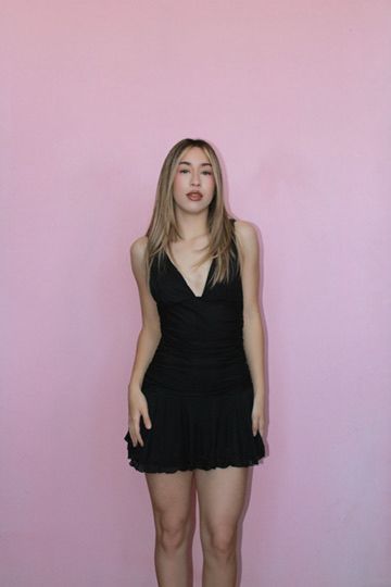 Vestido negro corto V #11814