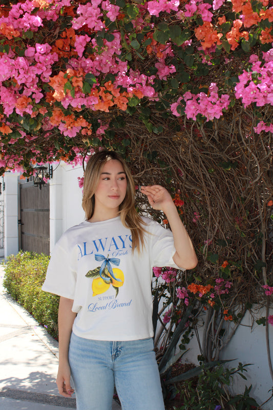 Camiseta oversize de limones #11161