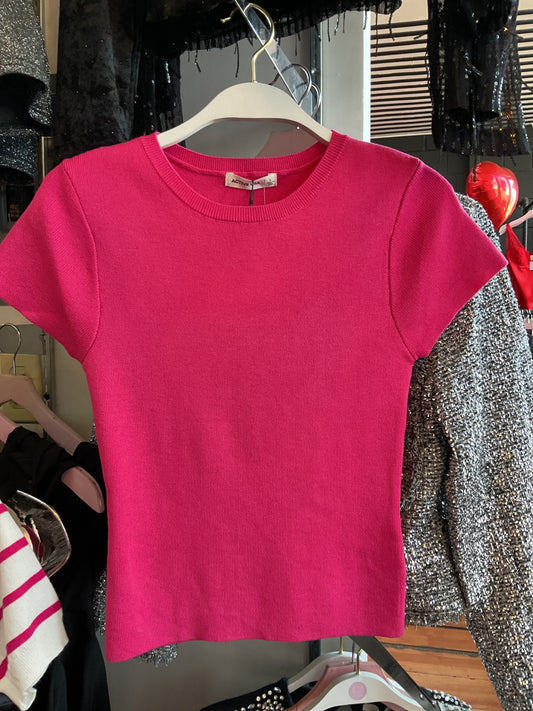 Blusa, rosa, fucsia, tela suéter #11764￼