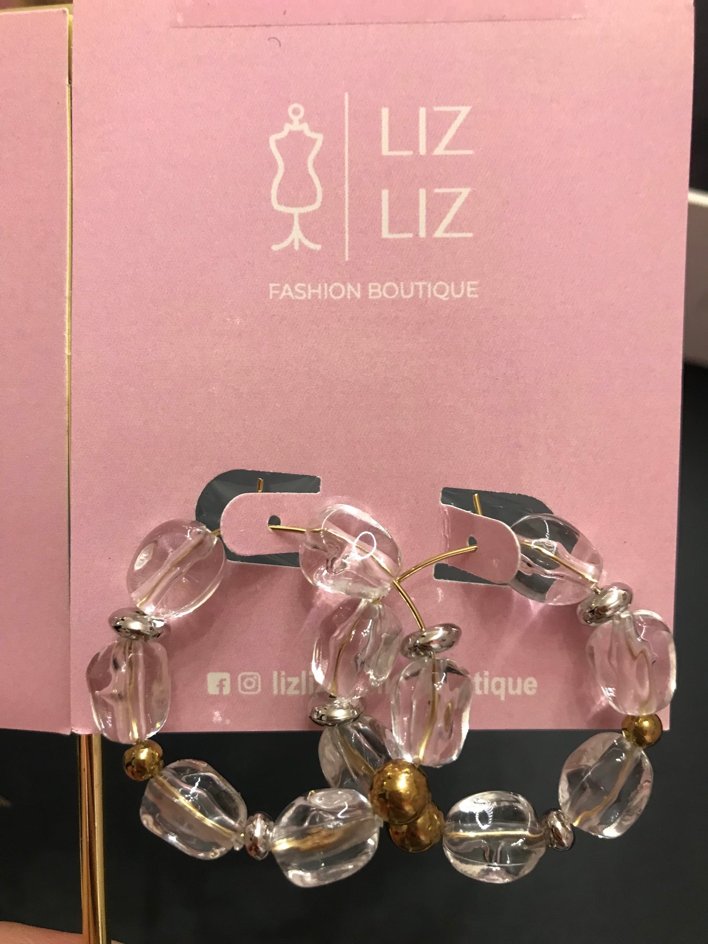 Aretes transparentes redondos #5A