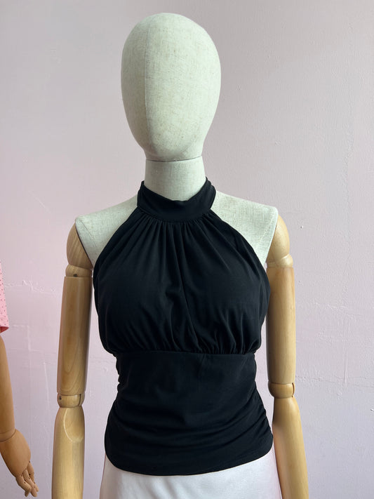 Blusa negra halter #11925￼
