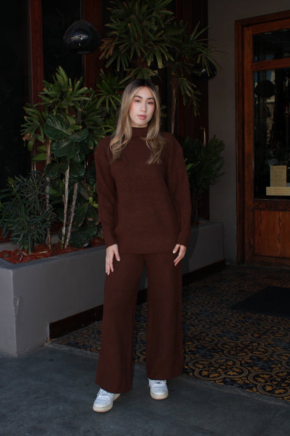 Conjunto de Pans café tejido #11540