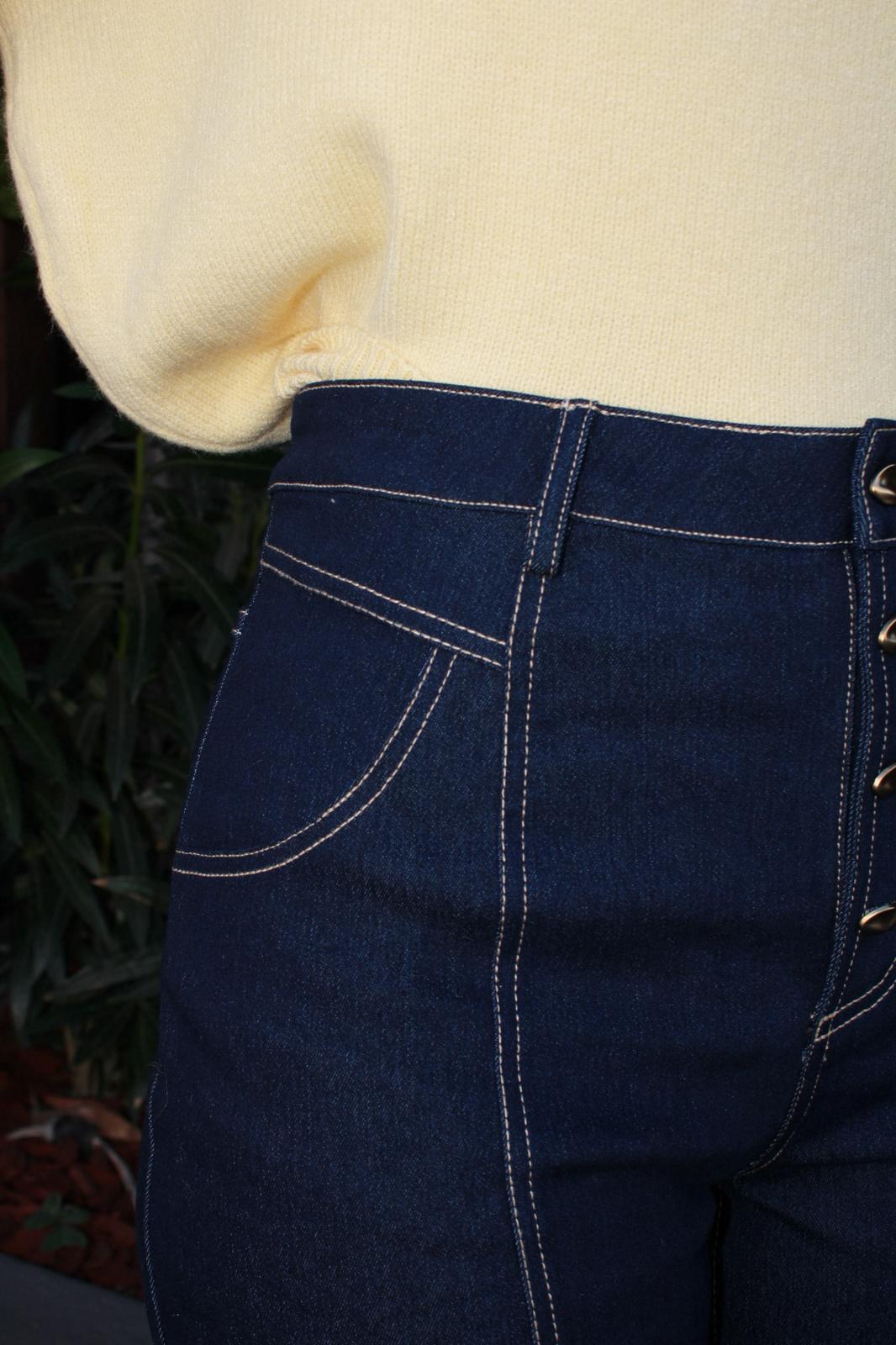 Jeans oscuros con costura #11626