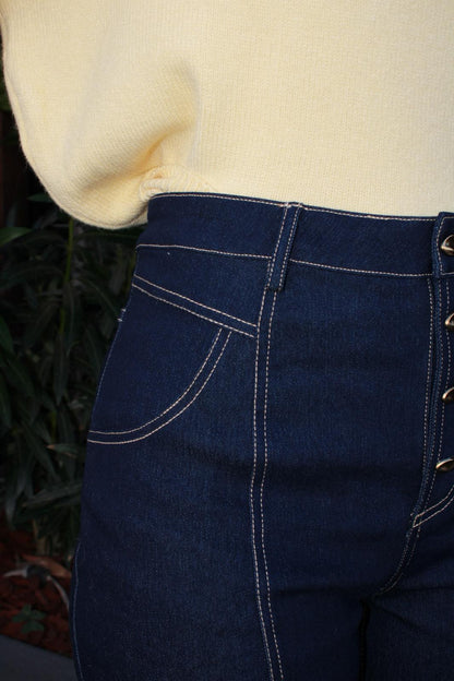 Jeans oscuros con costura #11626