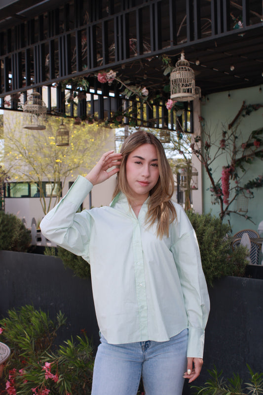 Camisa verde pistache #11186