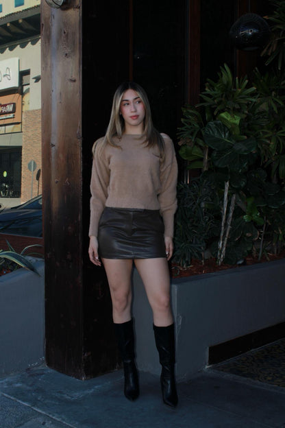 Suéter camel peludito #11627