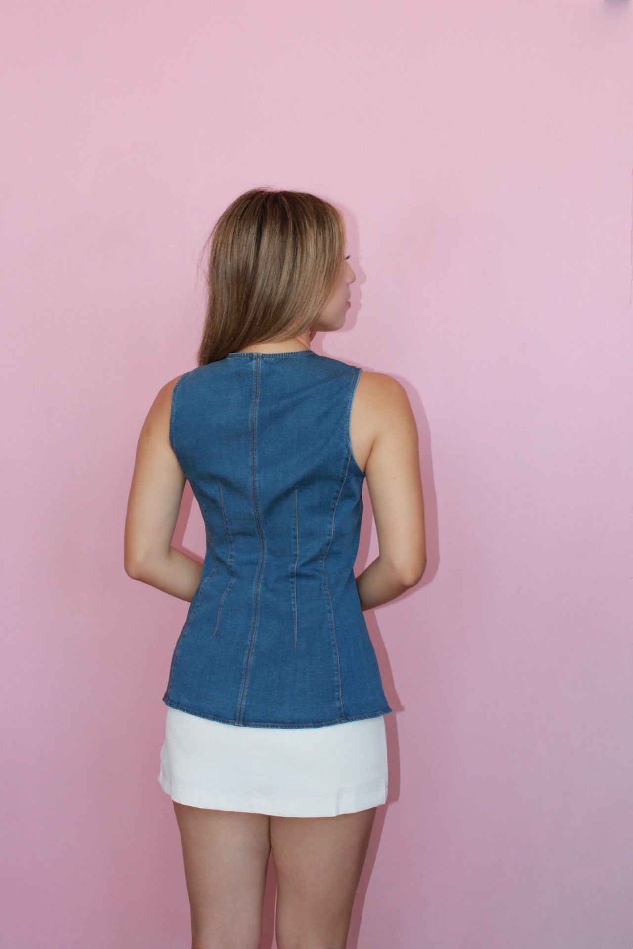Chaleco de mezclilla con stretch #11356