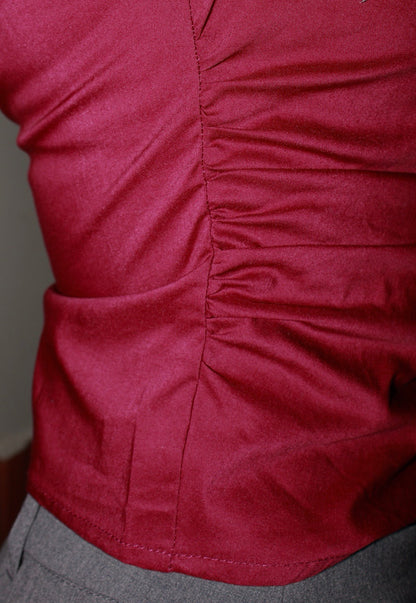 Blusa, guinda #11425￼