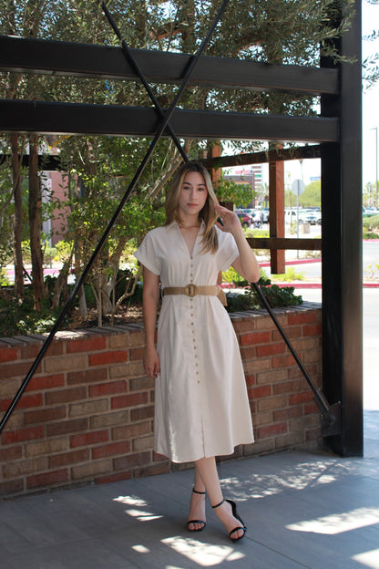 Vestido de manta beige #11291