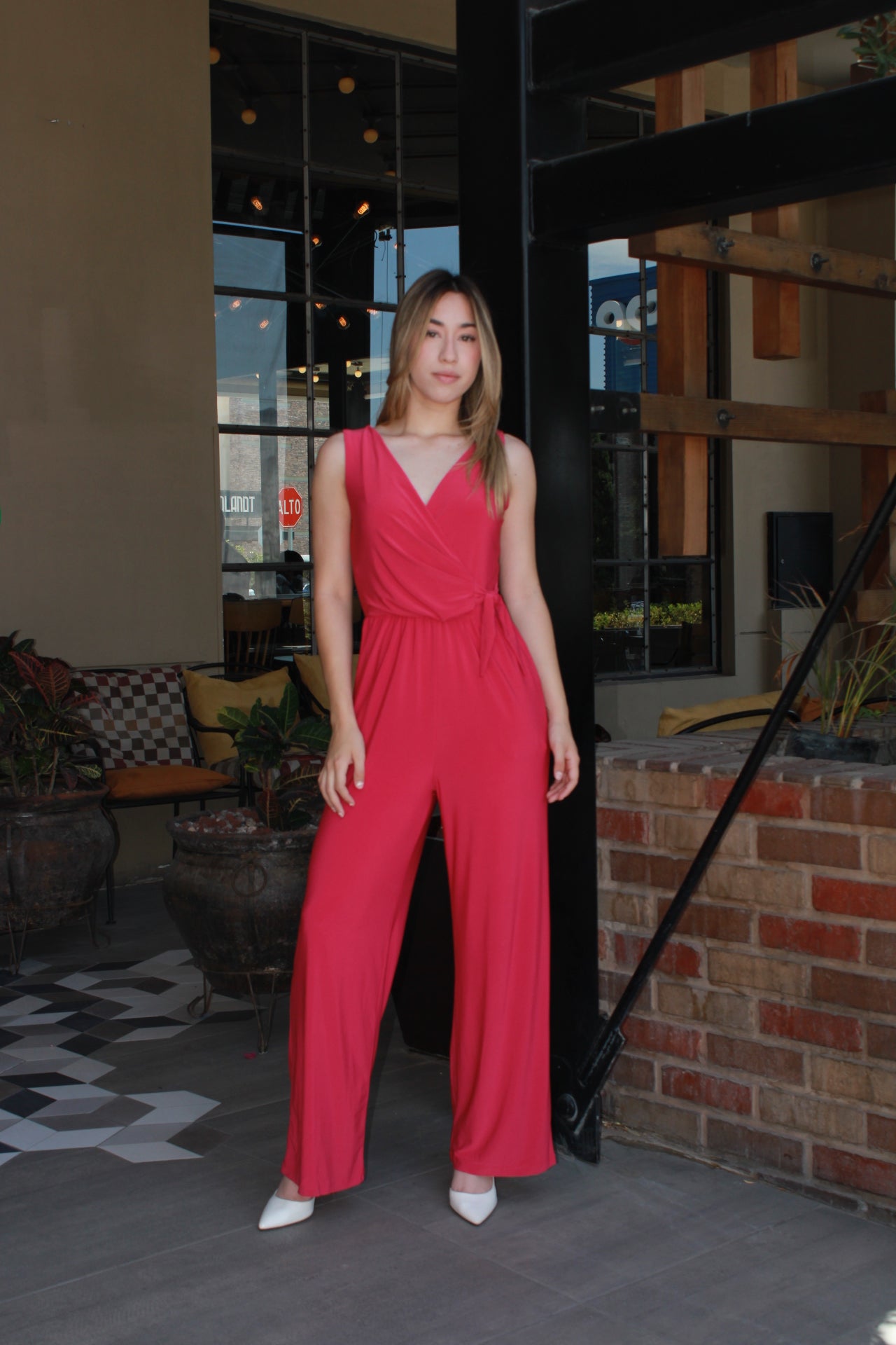 Jumpsuit rosa fucsia de licra #11277