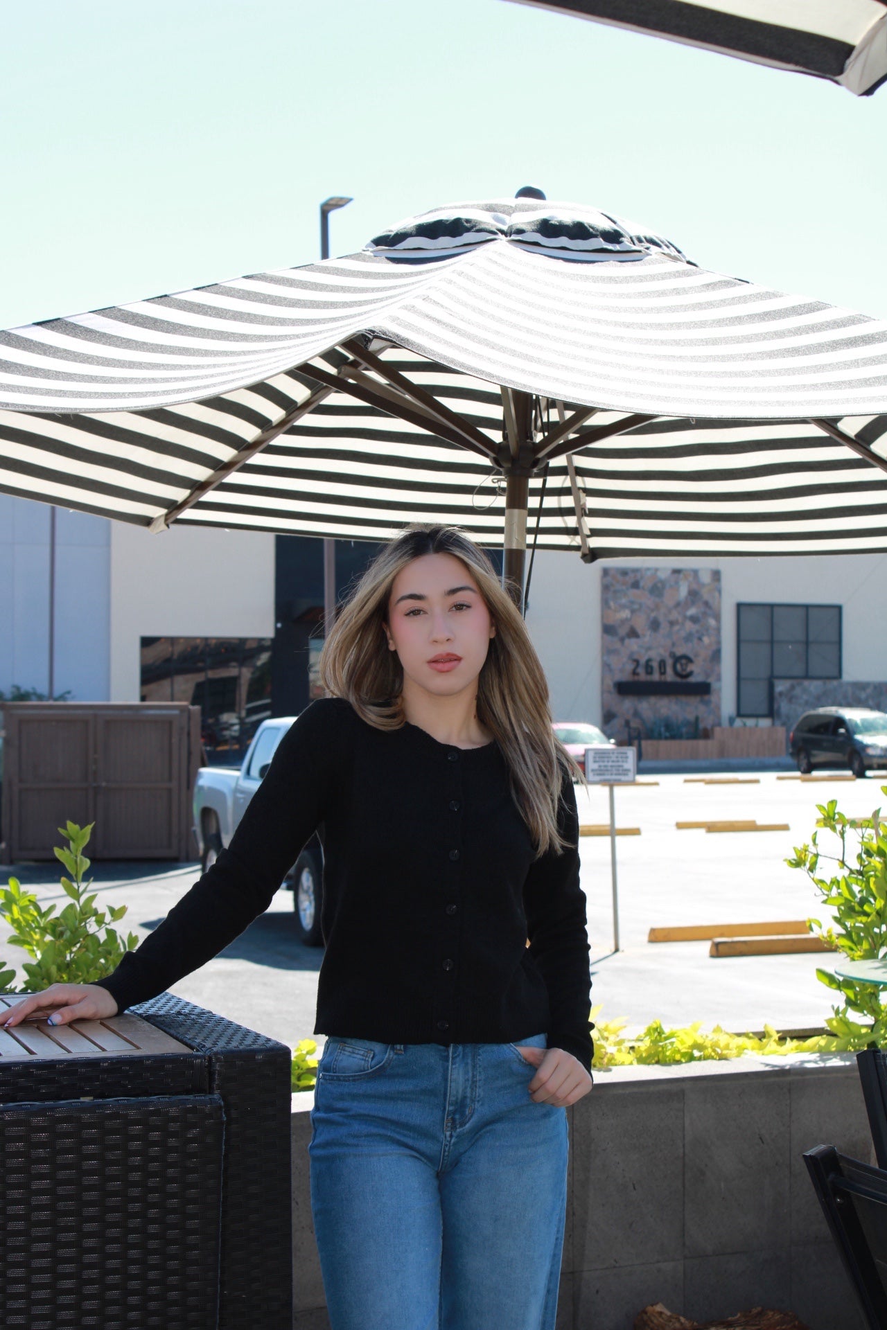 Suéter negro botones #11508