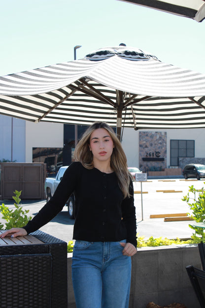 Suéter negro botones #11508