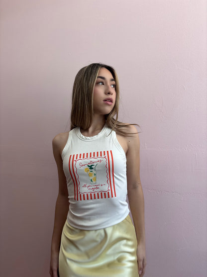 Tank top blanco mojito #11880