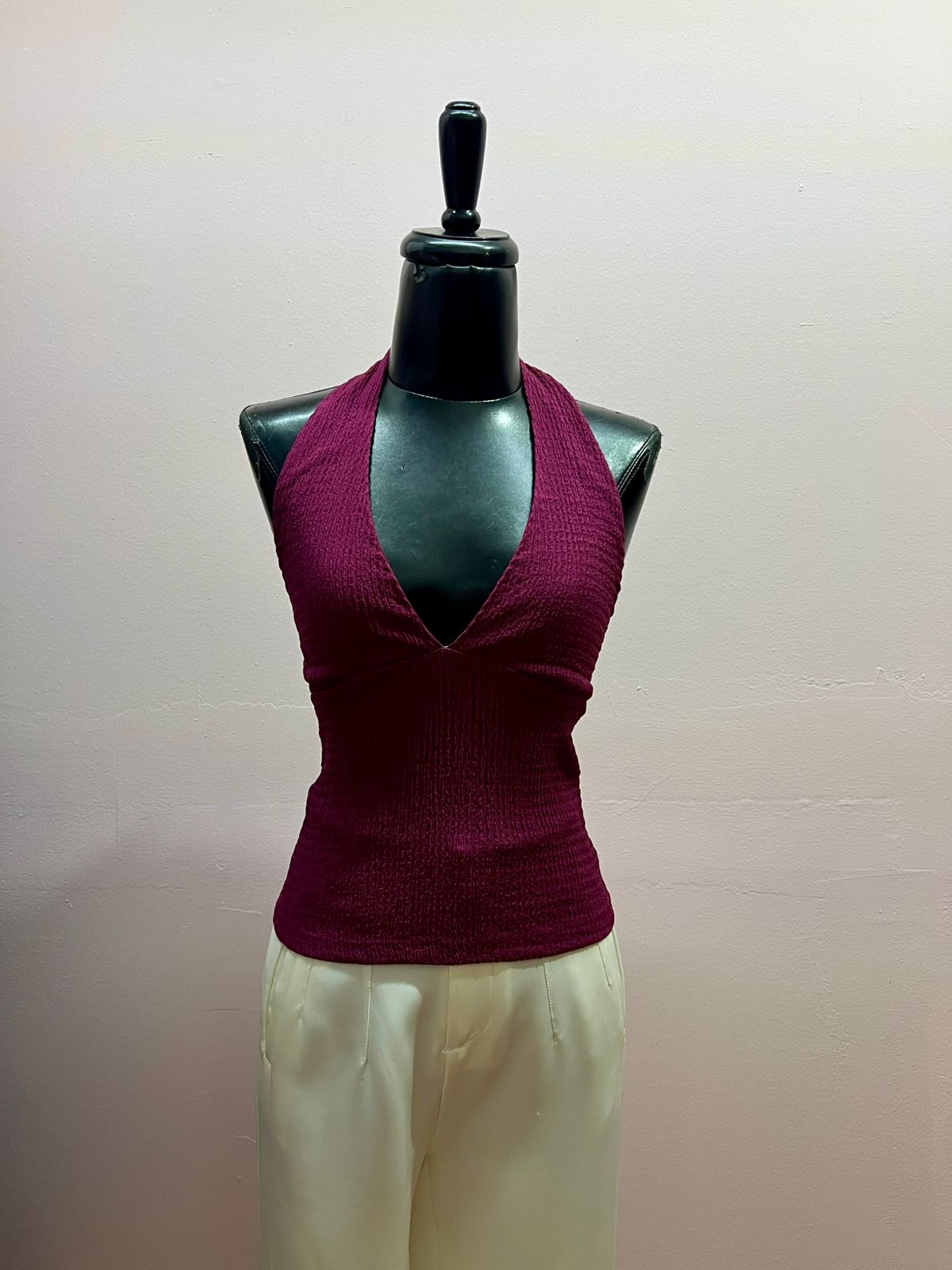 Top halter fucsia ￼#11915