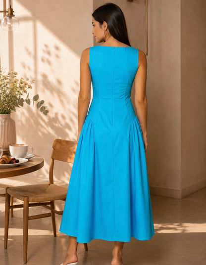 Vestido azul midi #11959