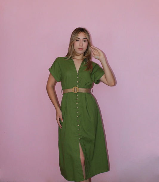Vestido verde oscuro #11360
