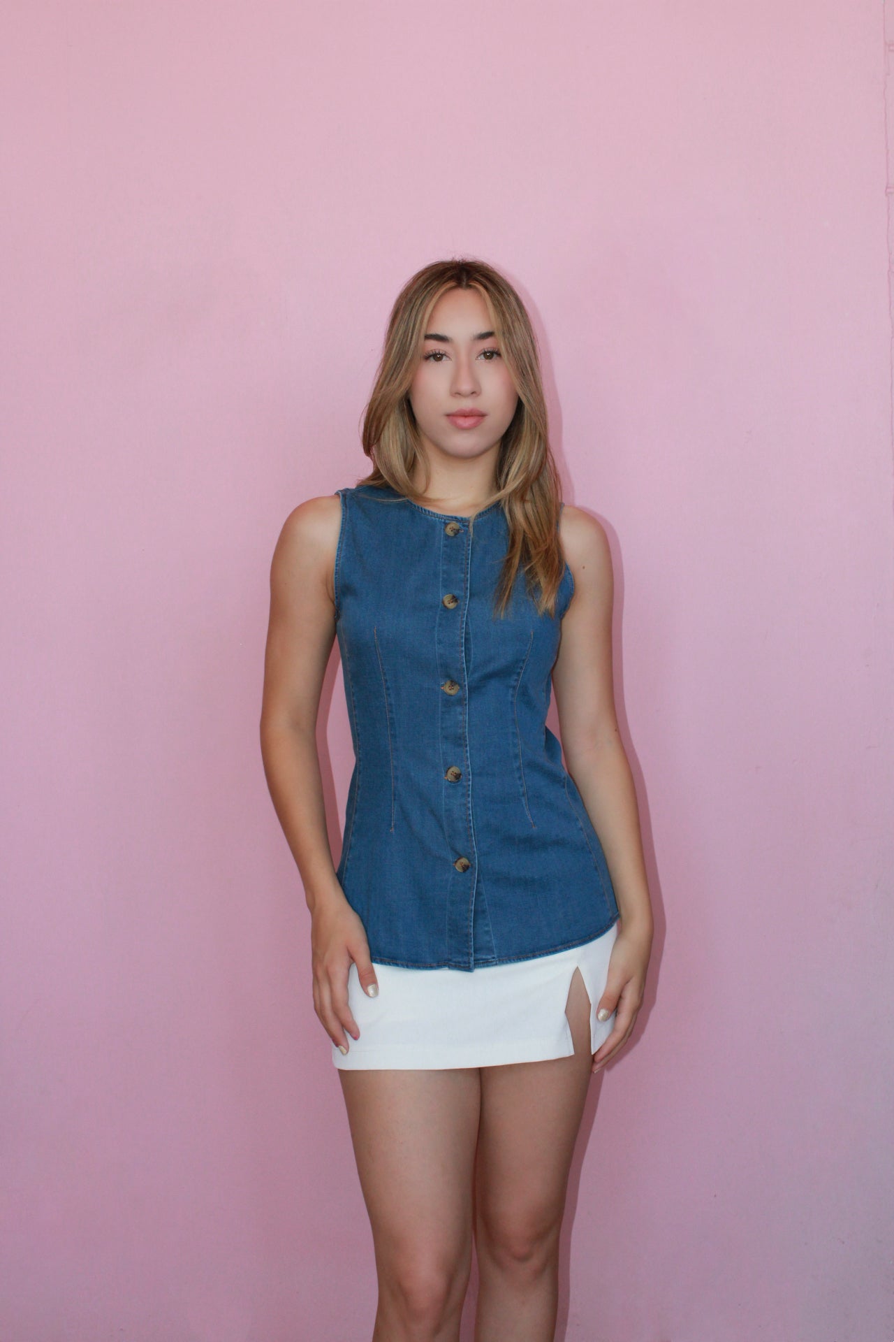 Chaleco de mezclilla con stretch #11356