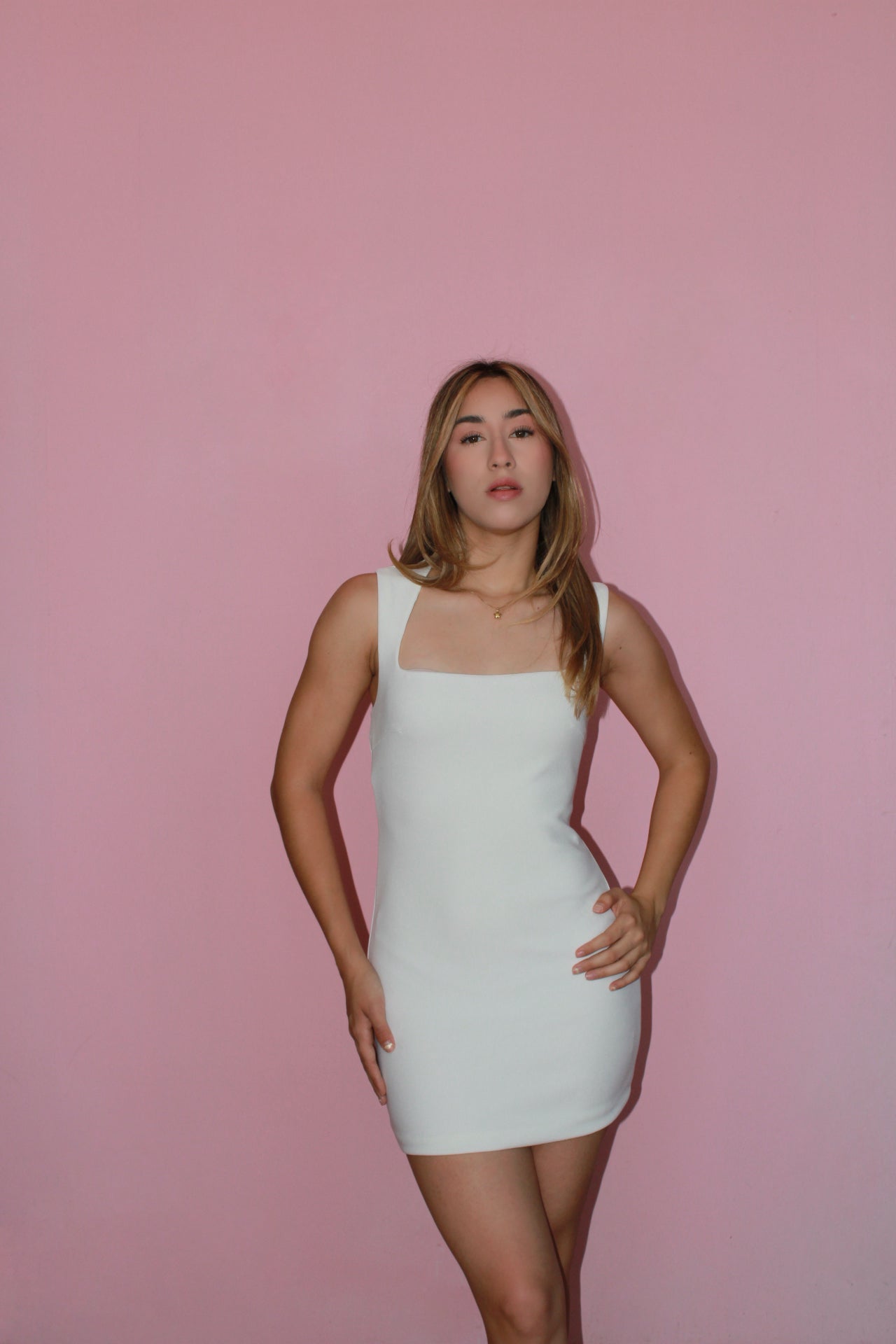Vestido blanco corto ￼#11121