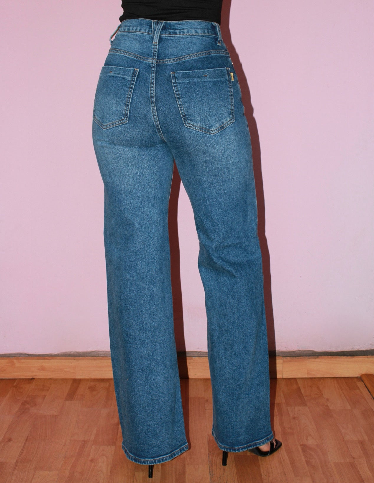 Jeans azul oscuro con bastilla #11347