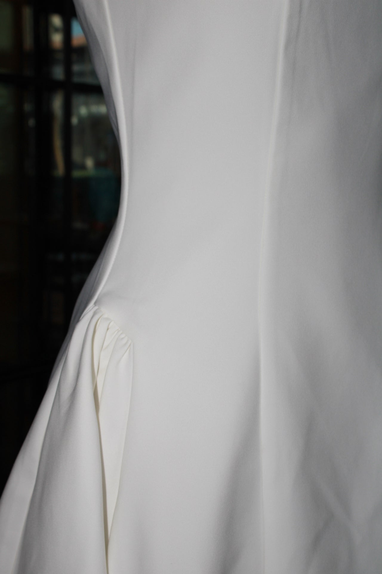 Vestido blanco corto de tirantes corte A #11321