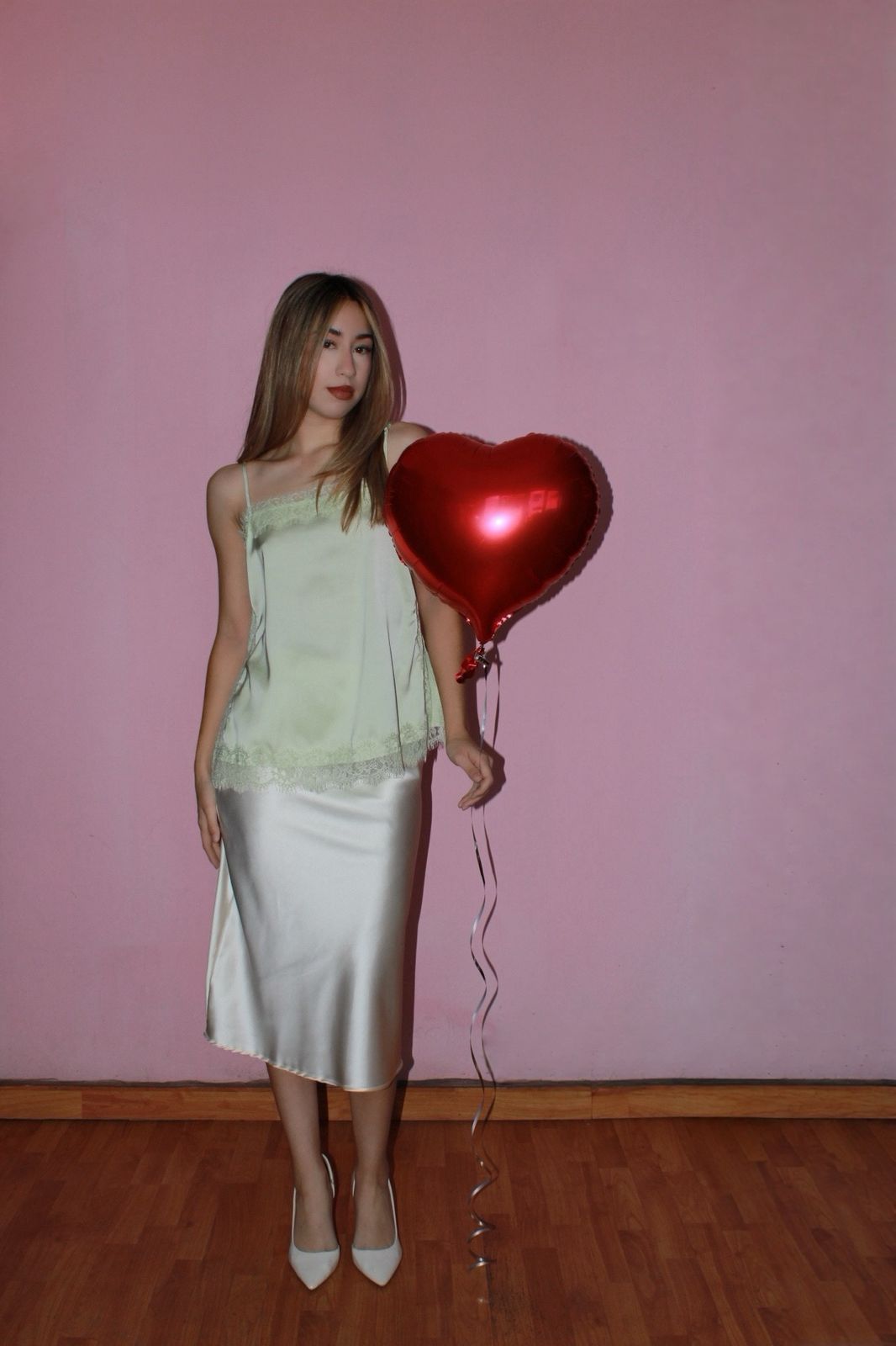 Blusa verde, bajito con encaje #11758￼