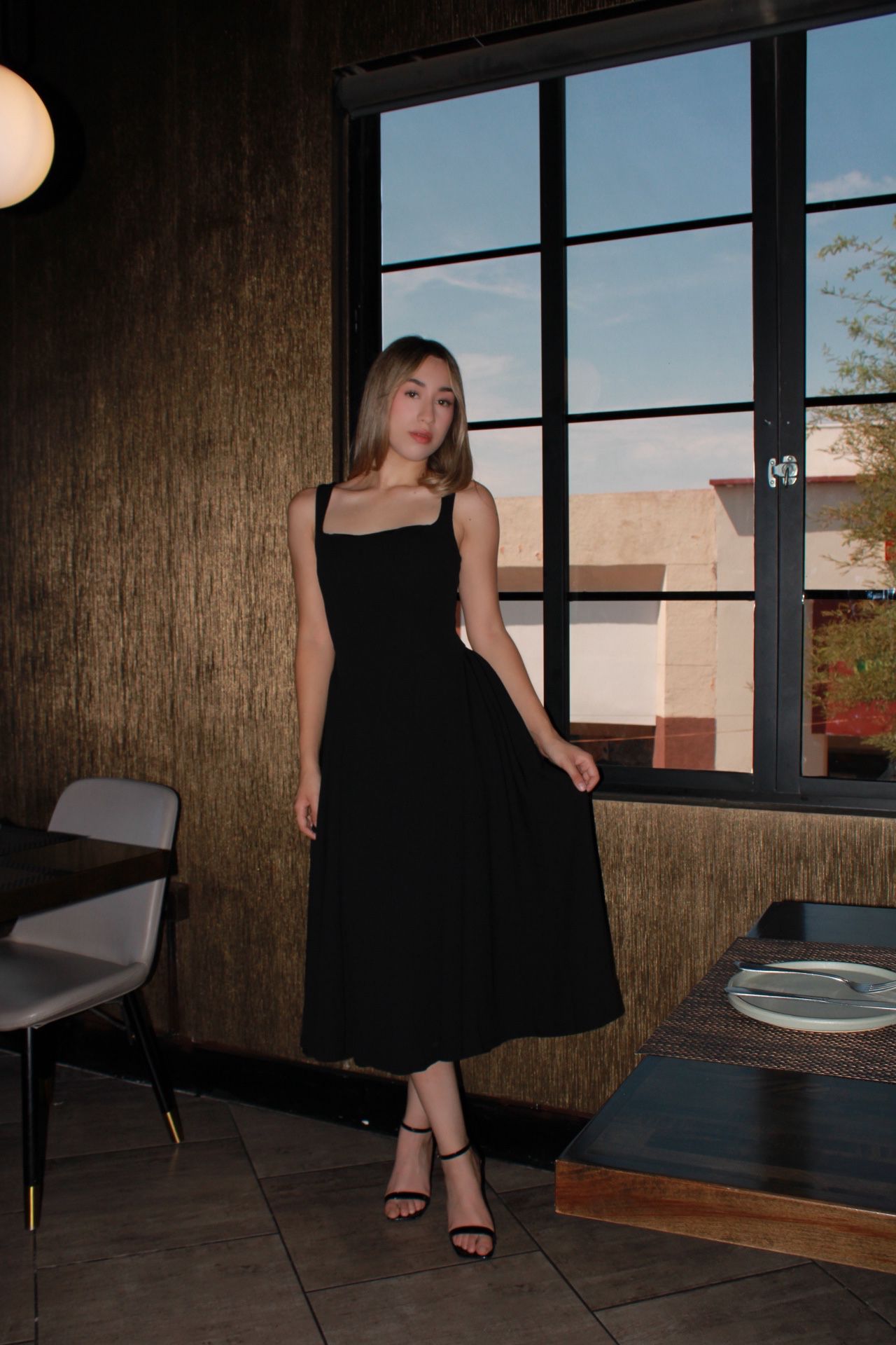 Vestido negro, Midi ￼#11391