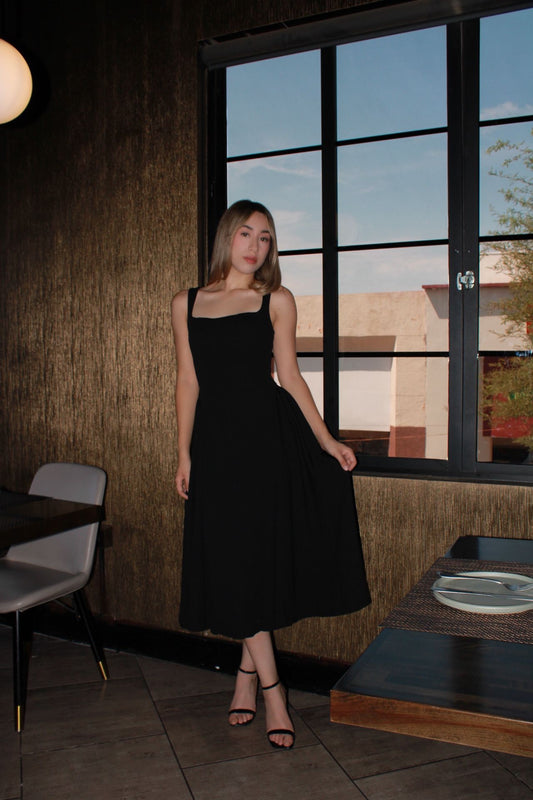 Vestido negro, Midi ￼#11391