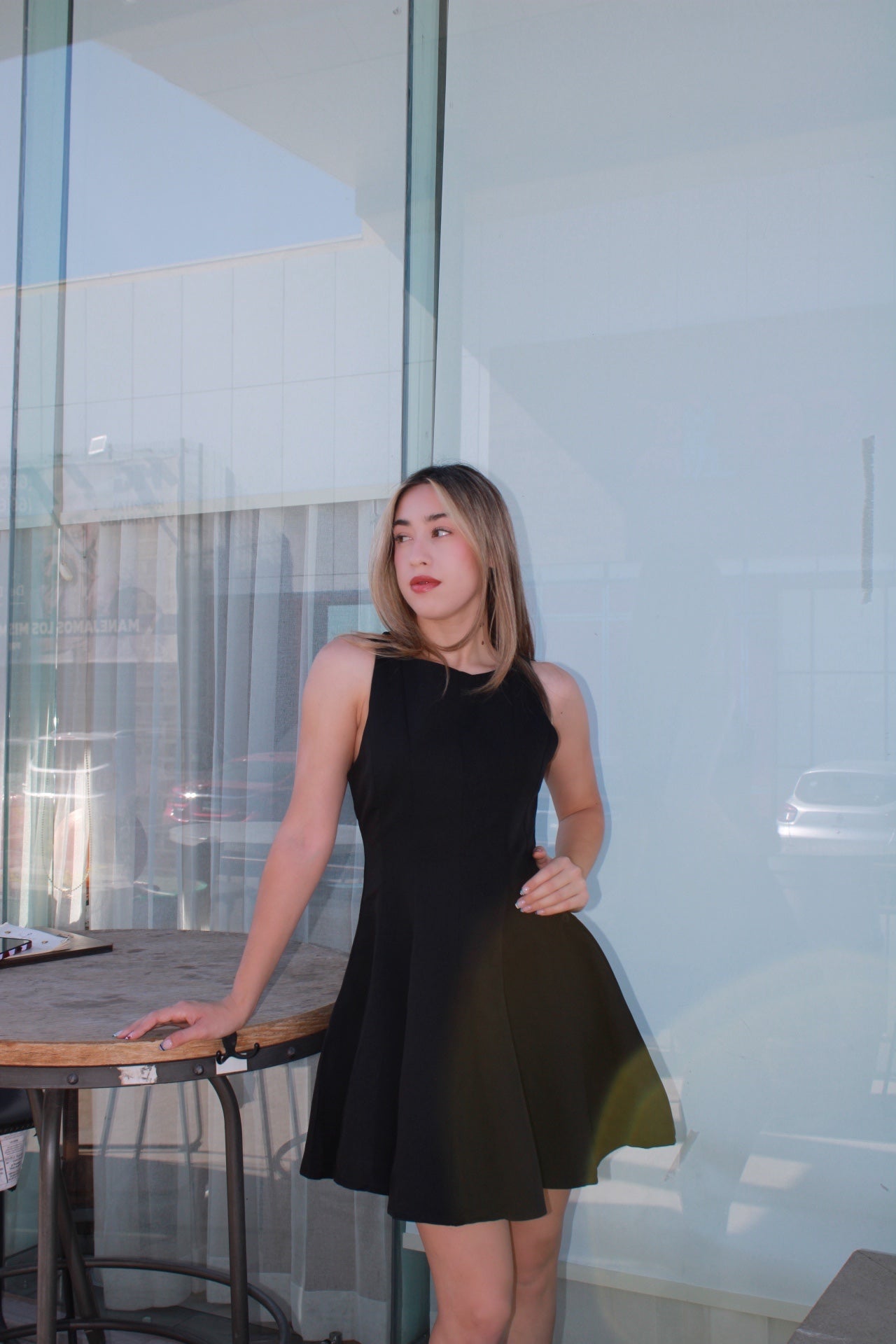 Vestido negro corte A #11516