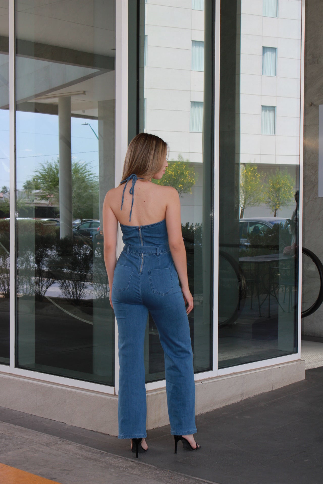 Jumpsuit de mezclilla halter #11189