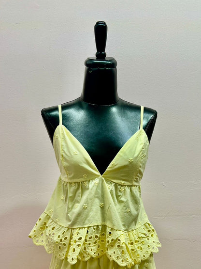Blusa  amarillo, bordado #11913￼