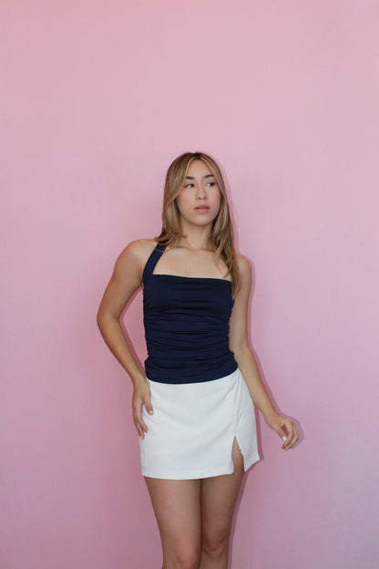 Top halter azul marino #11382