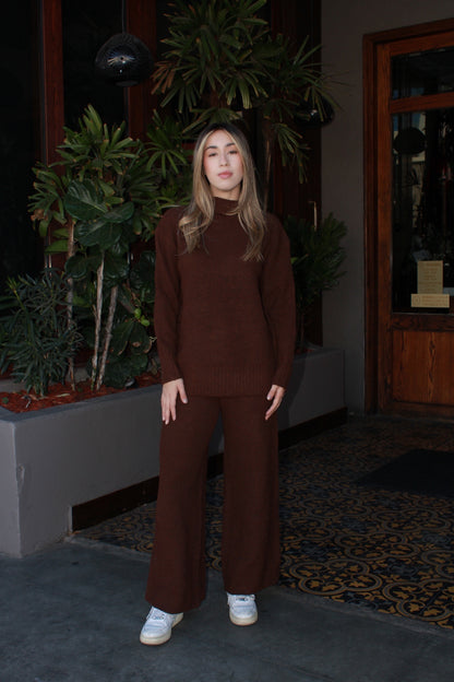 Conjunto de Pans café tejido #11540