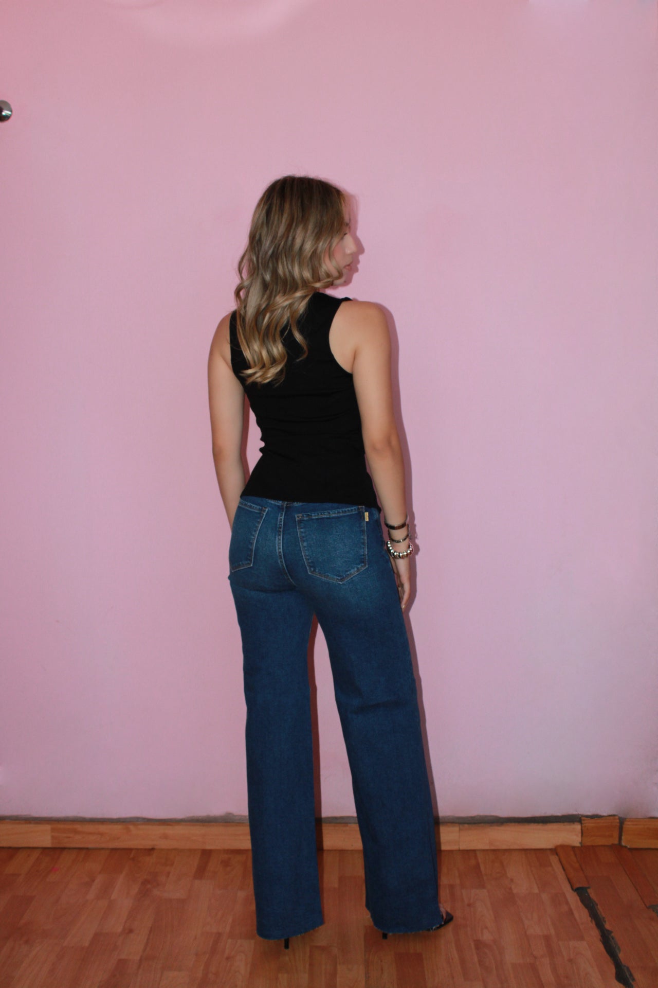 Chaleco negro de botones con strech #11336