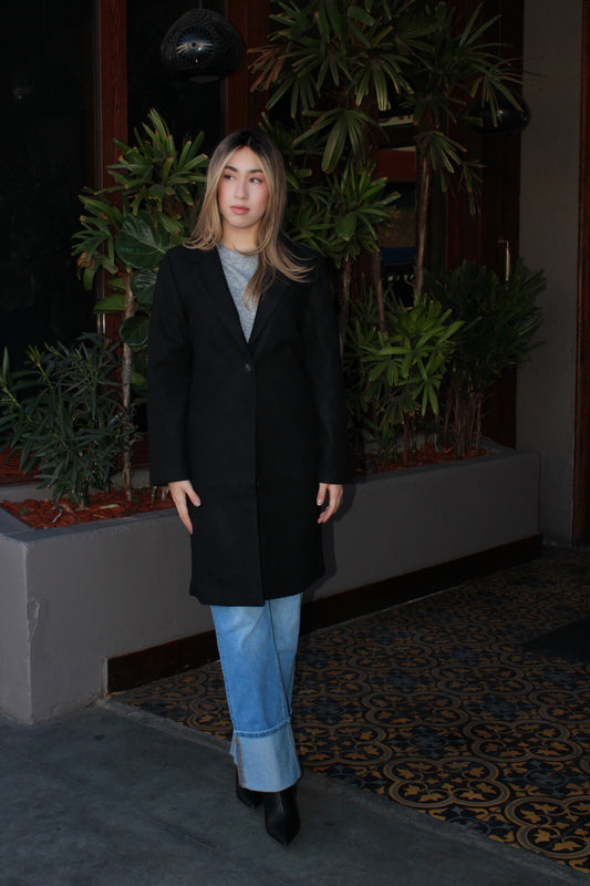 Saco negro largo #11549