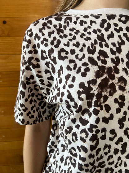 Camisa Animal print blanca#11855