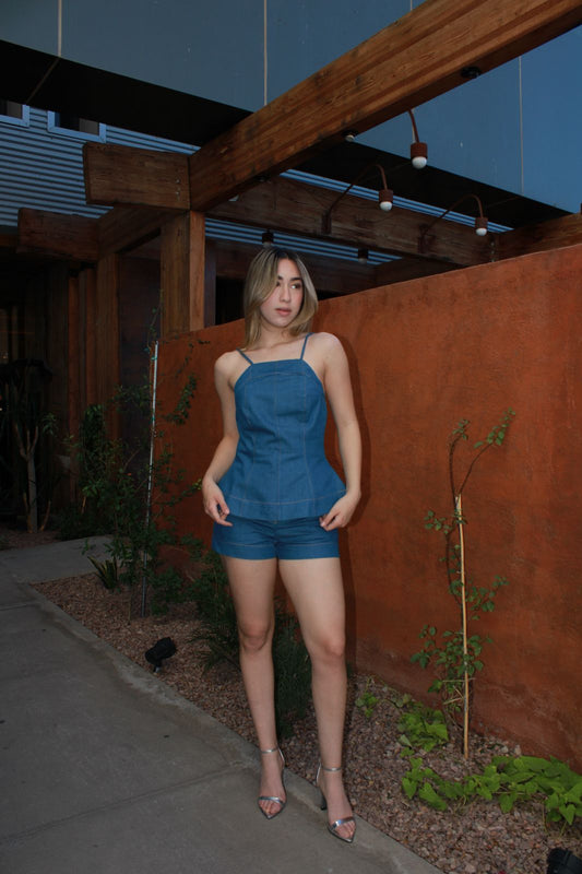 Conjunto de dos piezas mezclilla #10973