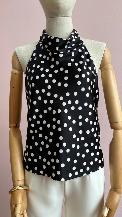 Blusa halter polka dots #11937