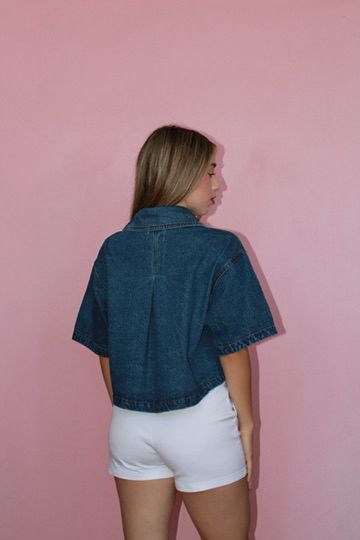 Blusa top mezclilla oversize #11795