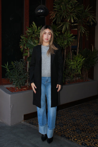 Saco negro largo #11549