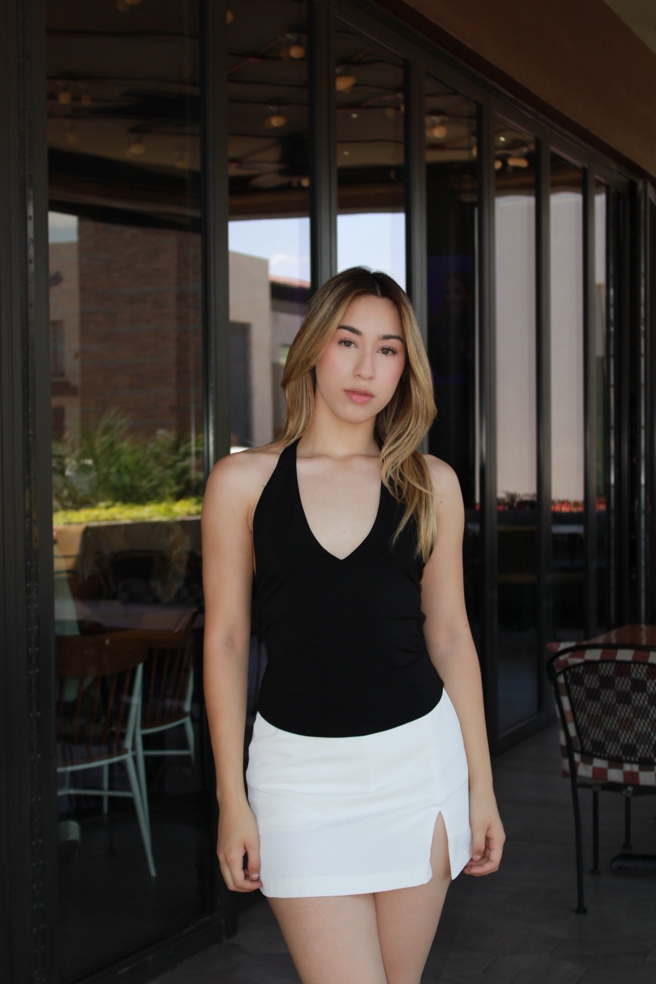 Top halter negro #11296
