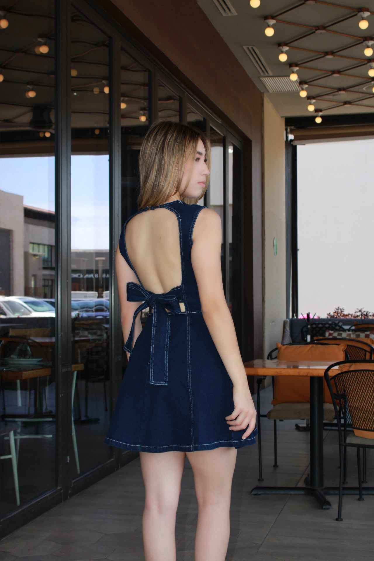 Vestido mezclilla oscura corto (corte A) #11276
