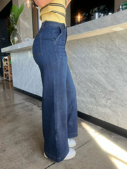 Jeans recto  azul fuerte #11817