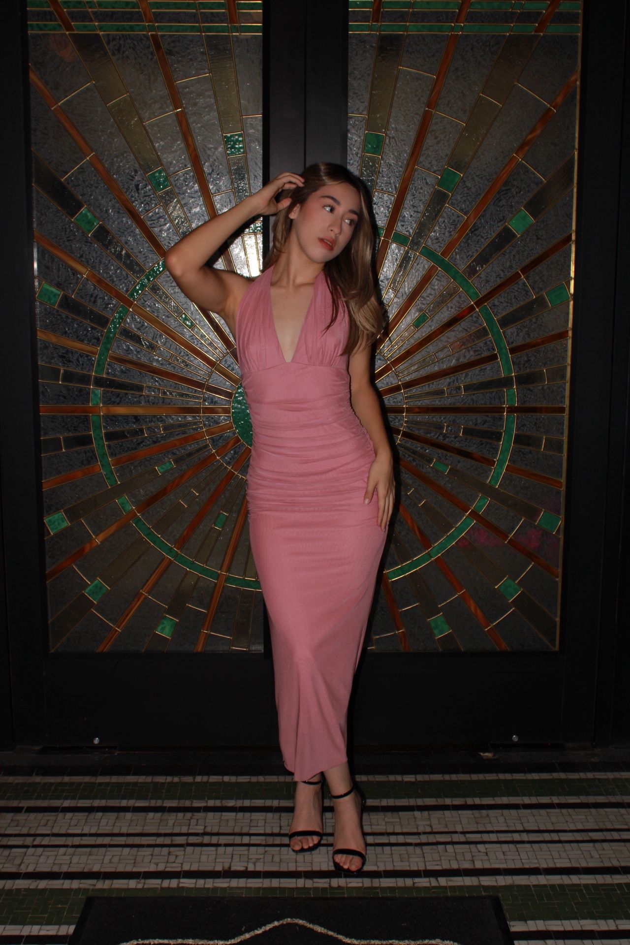 Vestido, rosa, pastel. #11394