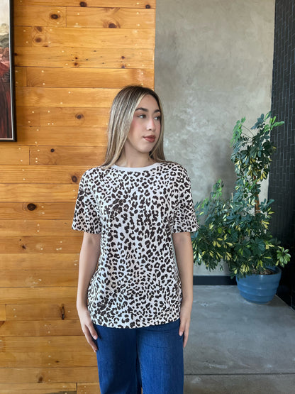 Camisa Animal print blanca#11855