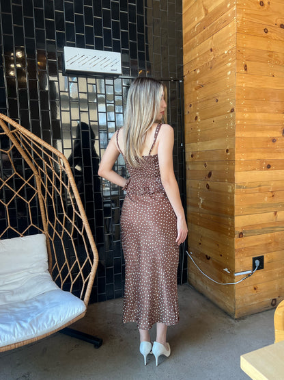 Conjunto por falda y Top café #11851￼