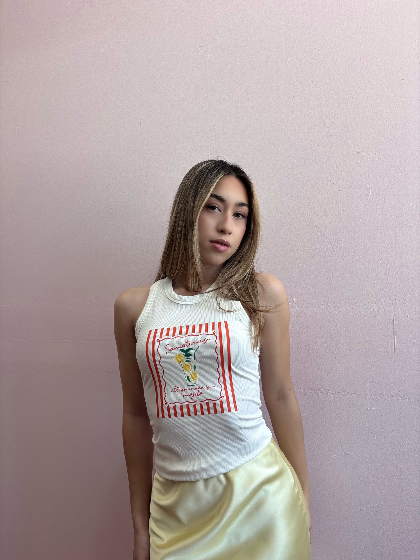 Tank top blanco mojito #11880
