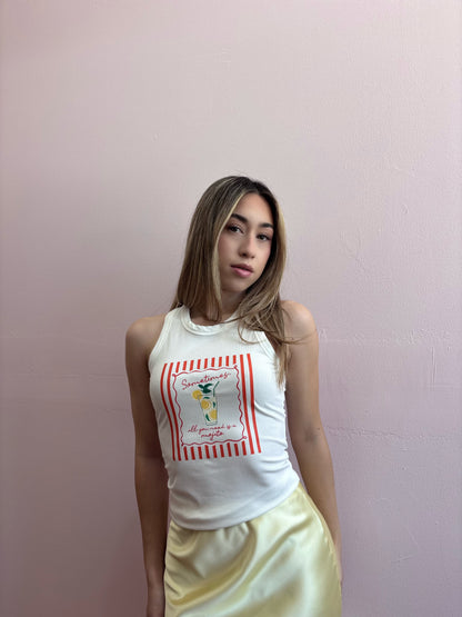 Tank top blanco mojito #11880